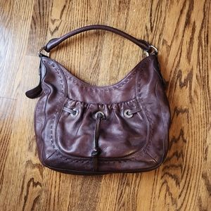 Genuine Brown Leather B. Makowsky Hobo Bag